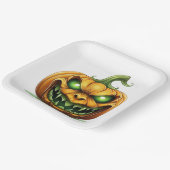 Borden van halloween Pumpkin-papier Papieren Bordje (Gebogen)