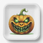 Borden van halloween Pumpkin-papier Papieren Bordje (Voorkant)