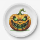 Borden van halloween Pumpkin-papier Papieren Bordje (Voorkant)