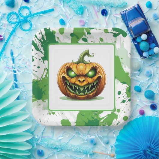 Borden van halloween Pumpkin-papier Papieren Bordje (Feest)