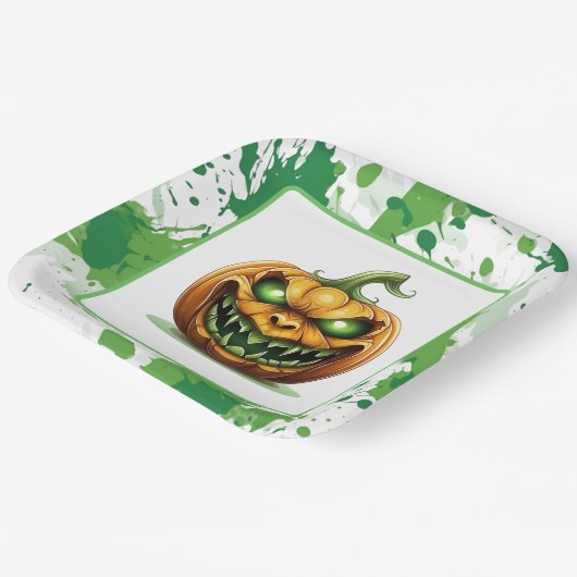 Borden van halloween Pumpkin-papier Papieren Bordje (Gebogen)