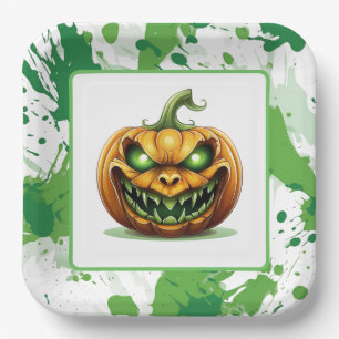Borden van halloween Pumpkin-papier Papieren Bordje