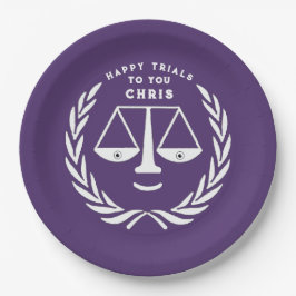 Borden van het advocatenrechtenbureau voor schoolo papieren bordje