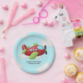 Borden van het Baby shower van het vliegtuig Papieren Bordje (Feest)