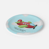 Borden van het Baby shower van het vliegtuig Papieren Bordje (Gekanteld)