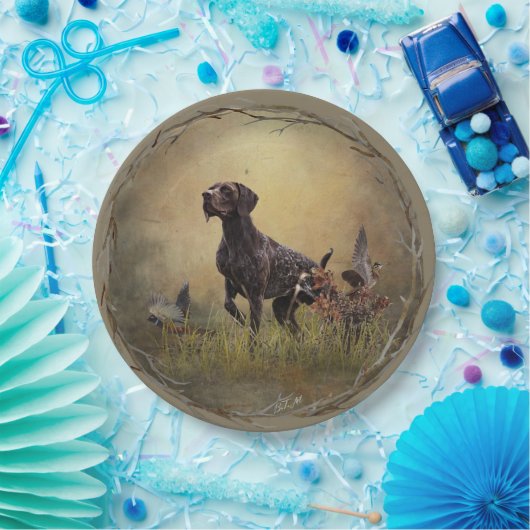 Borden van het Duitse schoorsteenpuntenpapier Papieren Bordje (Feest)