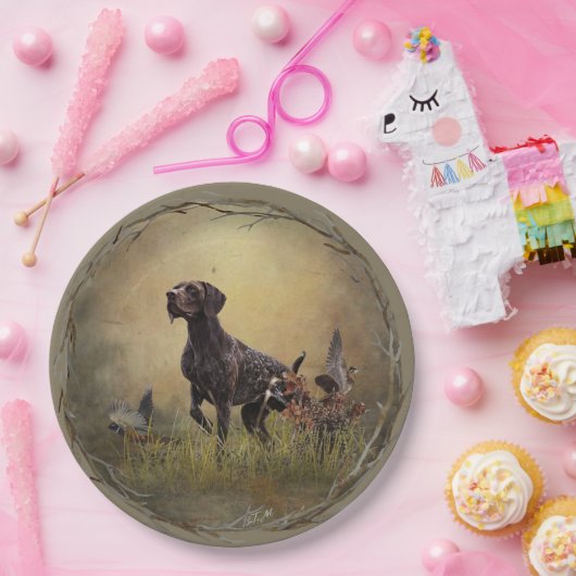 Borden van het Duitse schoorsteenpuntenpapier Papieren Bordje (Feest)