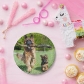 Borden van het Duitse Shepherd Paper Papieren Bordje (Feest)