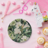 Borden van het Duitse witboek van Floral Moederdag Papieren Bordje (Feest)