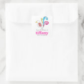 Borden van het gevelboek vierkante sticker (Tas)