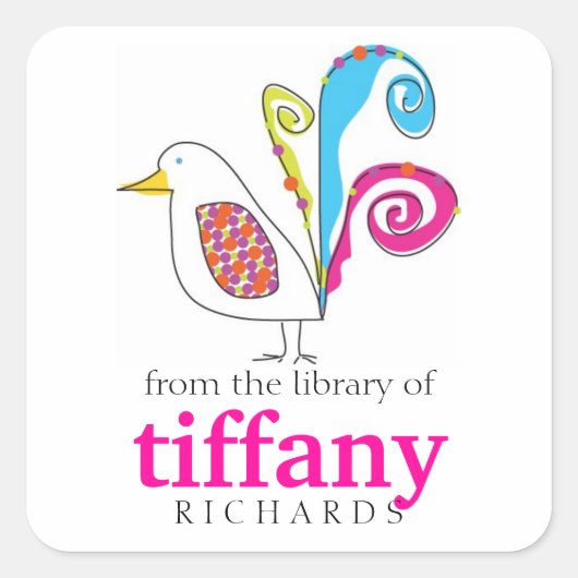 Borden van het gevelboek vierkante sticker (Voorkant)