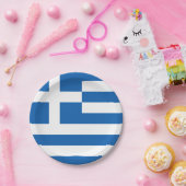 Borden van het Griekse vlaggenpapier Papieren Bordje (Feest)