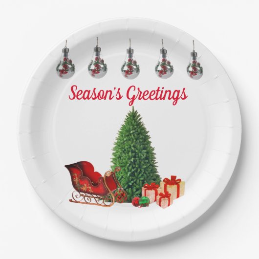 Borden van het groet van het seizoen papieren bordje (Voorkant)