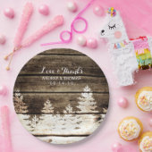 Borden van het Huwelijk van de Winter van de Bomen Papieren Bordje (Feest)