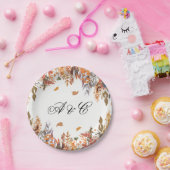 Borden van het jaartwitboek van Leaves Wedding Par Papieren Bordje (Feest)