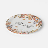 Borden van het jaartwitboek van Leaves Wedding Par Papieren Bordje (Gekanteld)