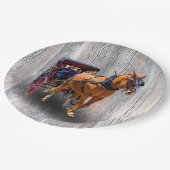 BORDEN VAN HET LAND HORSE- EN VERVOERPAPIEREN PAPIEREN BORDJE (Gekanteld)