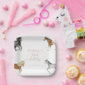 Borden van het paardenverjaardagsfeest papieren bordje (Feest)