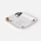 Borden van het paardenverjaardagsfeest papieren bordje (Gebogen)