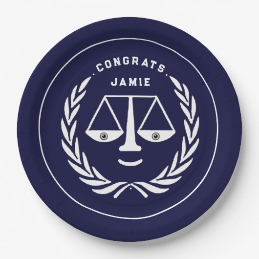 Borden van het Wetboek Afstuderen Blauwpapier Papieren Bordje (Voorkant)