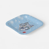 Borden van het winterwitboek papieren bordje (Gebogen)