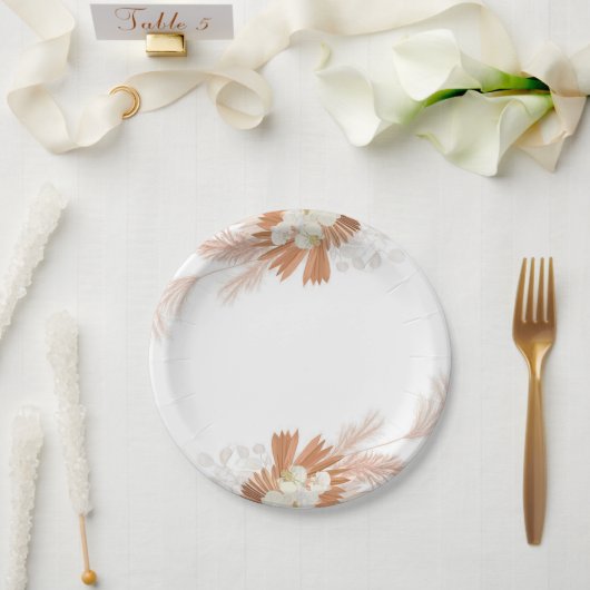 Borden van het Witboek Boho Papieren Bordje (Huwelijk)