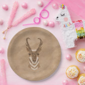 Borden van het Zuidwest-Pronghorn Antelope Face Pa Papieren Bordje (Feest)