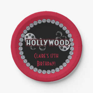 Borden van Hollywood Birthday Party Papieren Bordje