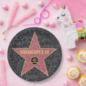 Borden van Hollywood Star Mis XV Birthday Party Papieren Bordje (Feest)