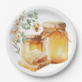 Borden van honingbijenpapier papieren bordje (Voorkant)