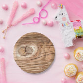 Borden van houtachtige katholieken papieren bordje (Feest)