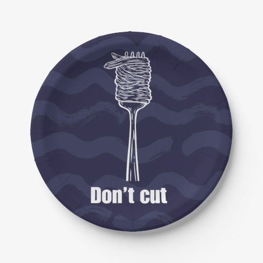 Borden van karton - Don't Cut – Spaghetti Humor Papieren Bordje (Voorkant)