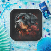 Borden van karton hond Rottweiler Papieren Bordje (Feest)