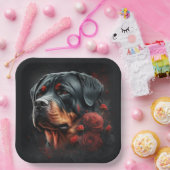 Borden van karton hond Rottweiler Papieren Bordje (Feest)