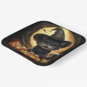 Borden van karton Serie 1 Black Cat Papieren Bordje (Gebogen)