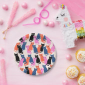 Borden van kattenpapier papieren bordje (Feest)