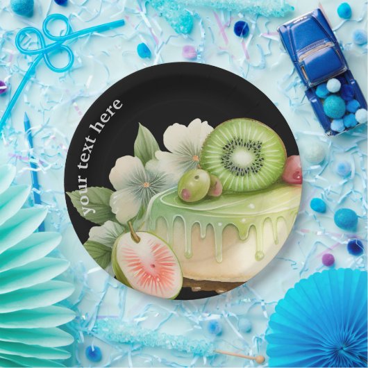 Borden van Kiwi Cake Papieren Bordje (Feest)