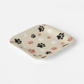 Borden van klein vierkant papier, bedrukt papieren bordje (Gebogen)