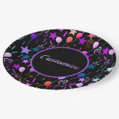 Borden van kleurrijke ballonnen en harten papieren bordje (Gekanteld)