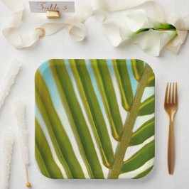 Borden van kokosbladpapier papieren bordje