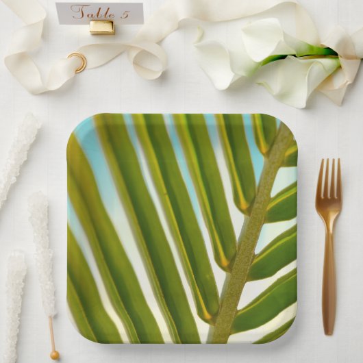 Borden van kokosbladpapier papieren bordje (Huwelijk)