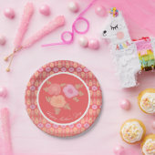 Borden van koraal en roze Moederdag, gestreken pap Papieren Bordje (Feest)