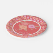 Borden van koraal en roze Moederdag, gestreken pap Papieren Bordje (Gekanteld)