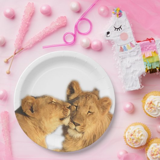 Borden van leeuwenpapier (diameter 7 of 9 inch) papieren bordje (Feest)