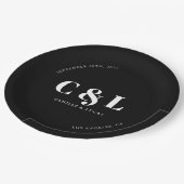 Borden van legant en trendy bruiloft papieren bordje (Gekanteld)