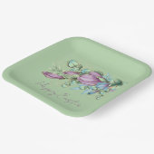 Borden van lente-Bouquetpapier Papieren Bordje (Gebogen)