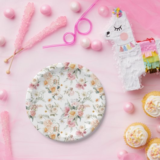 Borden van lenteertulpturfpapier papieren bordje (Feest)