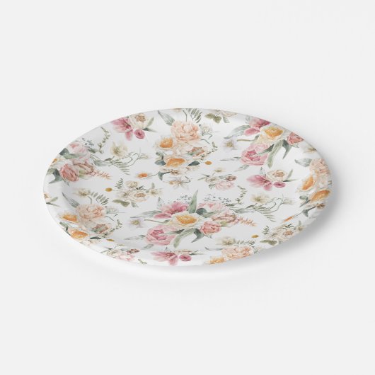 Borden van lenteertulpturfpapier papieren bordje (Gekanteld)