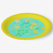 Borden van Limoen en Blauwgroen gestreken papier Papieren Bordje (Gekanteld)