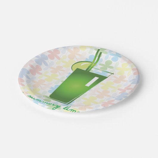 Borden van limoen papieren bordje (Gekanteld)